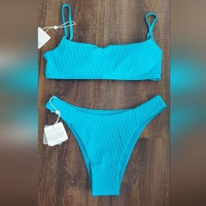 Monday Swimwear Turquoise Bikini Set